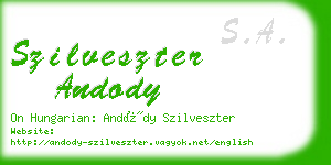 szilveszter andody business card